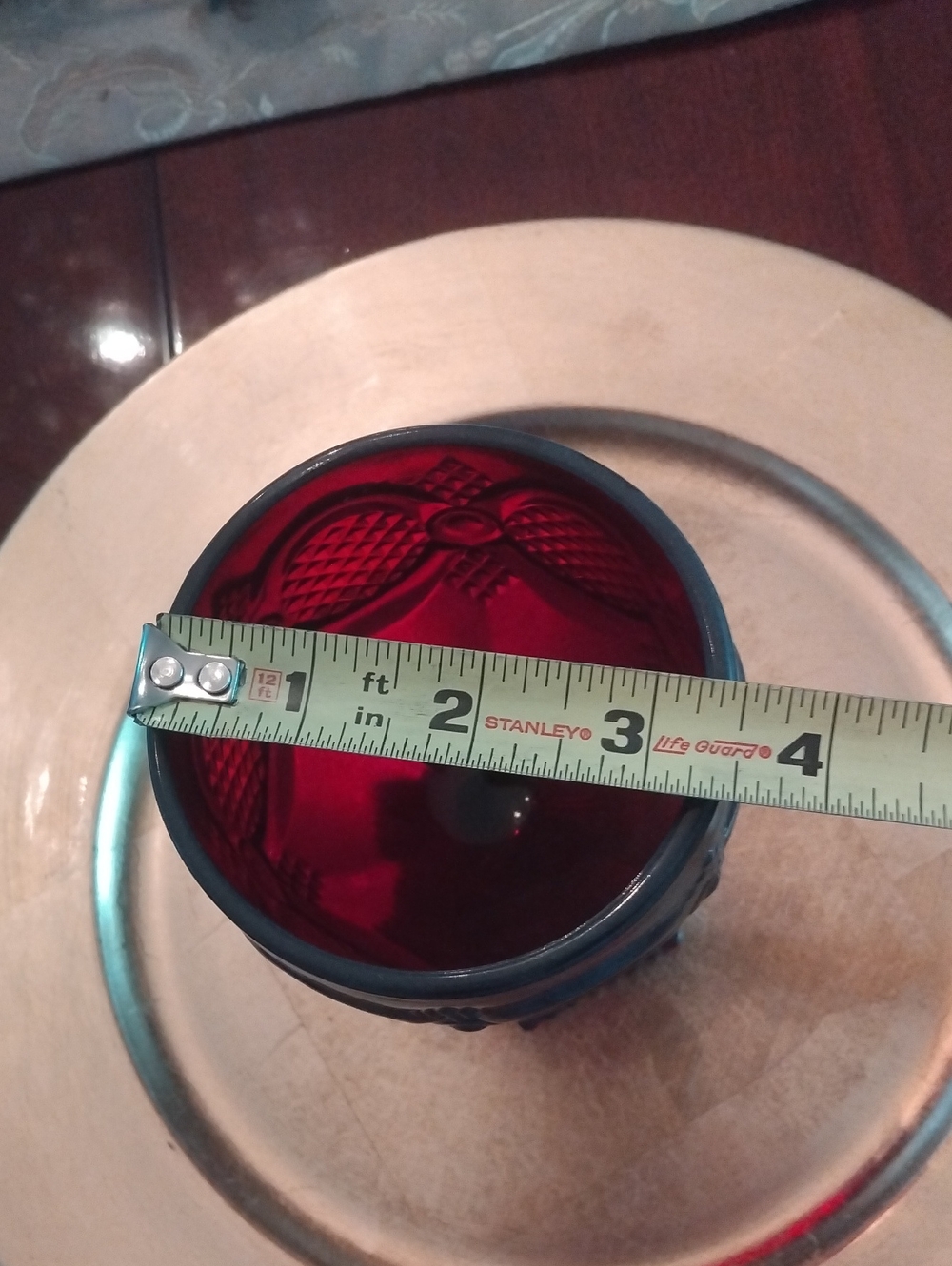 Cape cod ruby red goblet - Picture 3 of 4
